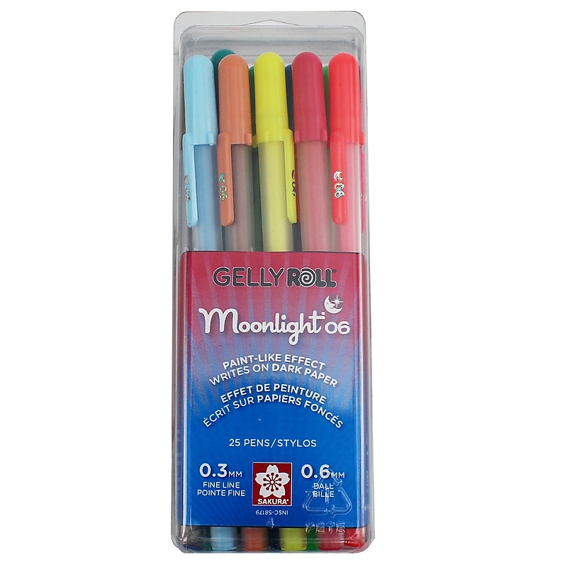 Sakura Gelly Roll Moonlight Gel Pens, Assorted Colors, 25/Pack (SAK58179) image 1