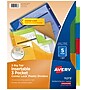 Avery Big Tab Corner Lock Insertable Plastic Dividers, 5 Tabs, Multicolored (11273)~#|#~3F754F22-076E-4928-B2C9B458714C7604_sc7