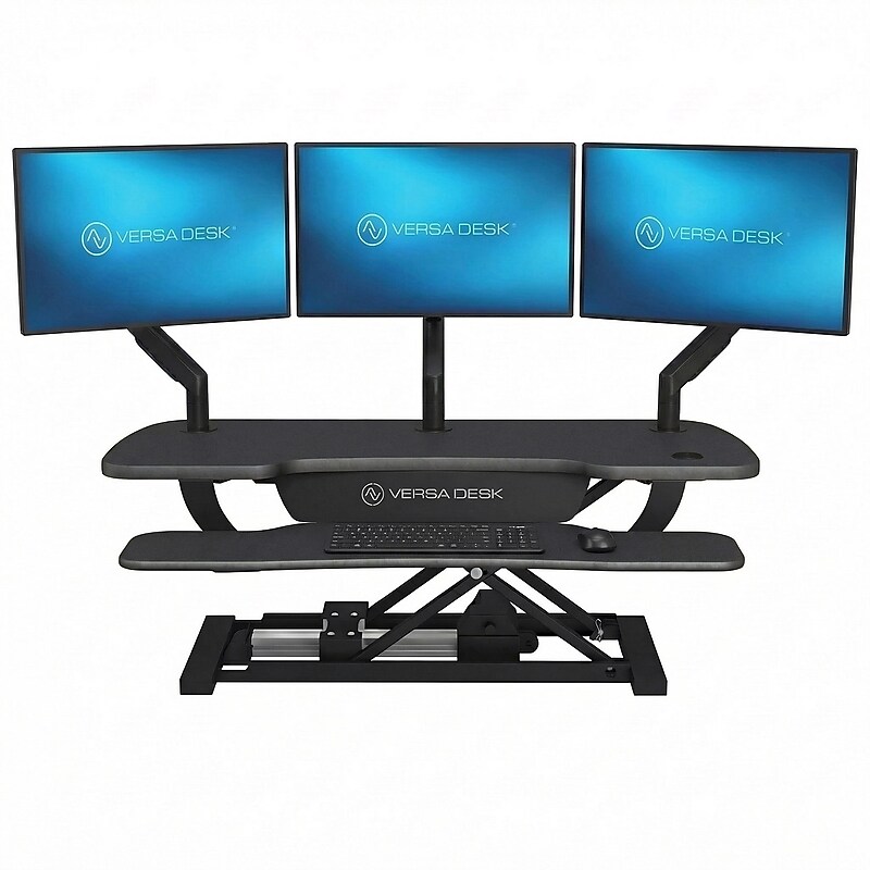 VersaDesk PowerPro 40"W Electric Adjustable Standing Desk Converter, Black (SP7644024-00-01) image 1