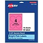 Avery Laser/Inkjet Round Multipurpose Labels, 3.5" Dia., Bright Pink, 40/Pack (94514)~#|#~3F76F1CF-9A34-4A86-A6C3C5239FACA766_sc7