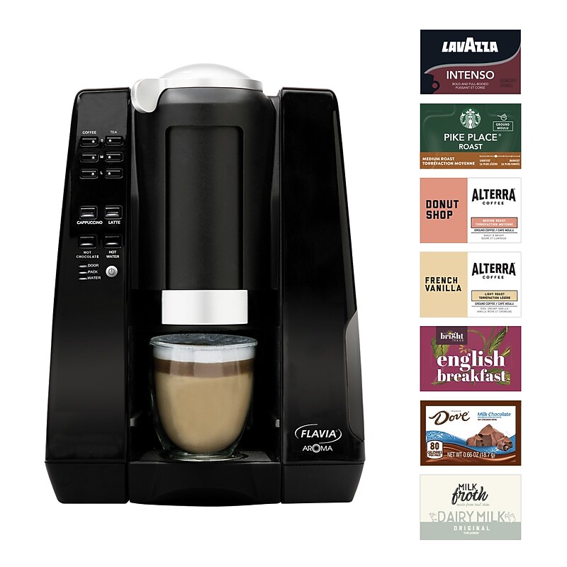 Lavazza Flavia Aroma Bundle Single Serve Coffee Maker, Black (10020)
