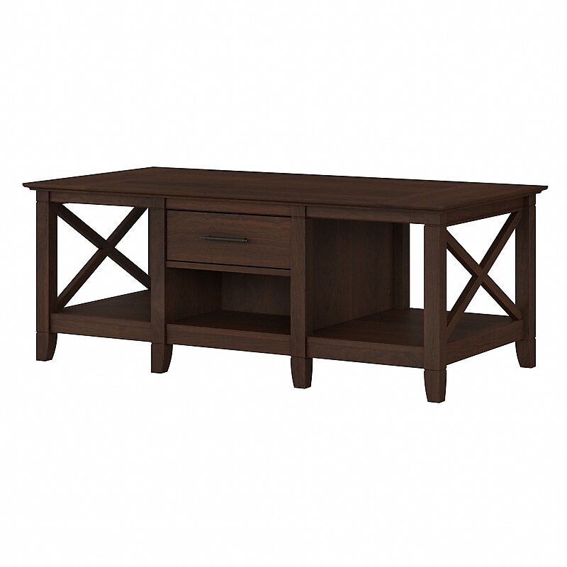 Bush Furniture Key West 47" x 24" Coffee Table, Bing Cherry (KWT148BC-03) image 1
