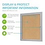 Ghent 1 Door Enclosed Natural Cork Bulletin Board, Satin Aluminum Frame, 24"H x 18"W, (GHEPA12418K)~#|#~3F887690-BB78-401D-8B7776EC21DBA93F_sc7