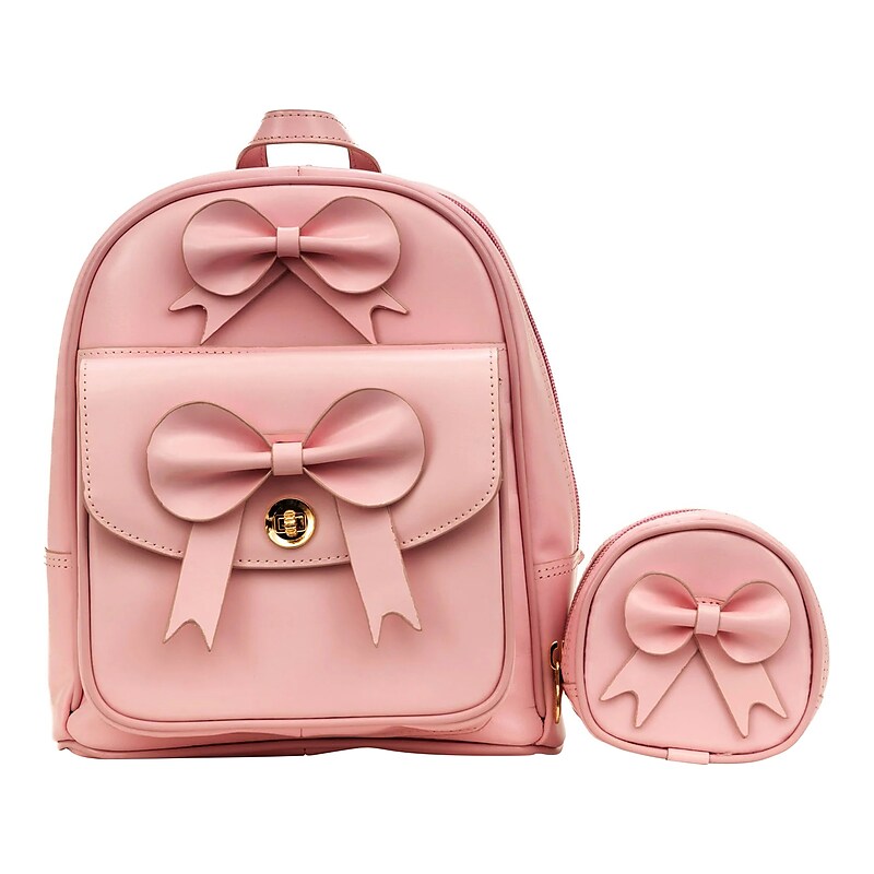 McKlein ACADIA Mini Bow Backpack with Coin Purse, Pink (99719) image 1