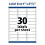 Avery Laser Waterproof Address Labels, 1" x 2-5/8", White, 15,000 Labels/Box (95520)~#|#~3F8BDFFF-A4C2-4121-B805A60FB965A38A_sc7