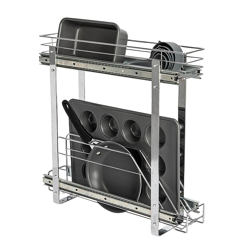 Household Essentials Metal Organizers, Chrome (HE1075) image 1