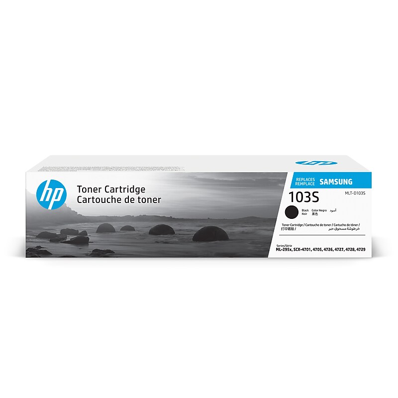 HP 103S Black Toner Cartridge for Samsung MLT-D103S, Prints Up to 1,500 pages (SU730) image 1