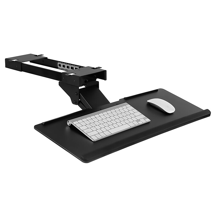 Mount-It! Under Desk Computer Keyboard and Mouse Tray, Black (MI