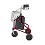 Medline Empower Folding Rollator, Adult, Red (MDS86840TRIR)~#|#~3F984D79-D291-4E14-A78EC4D571EAE461_sc7