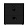 Space Solutions 3-Drawer Lateral File Cabinet, Letter/Legal Size, Lockable, 31.88"H x 30"W x 17.63"D, Black (25070)~#|#~3F99016F-784E-4D90-B554795CE274CDE0_sc7