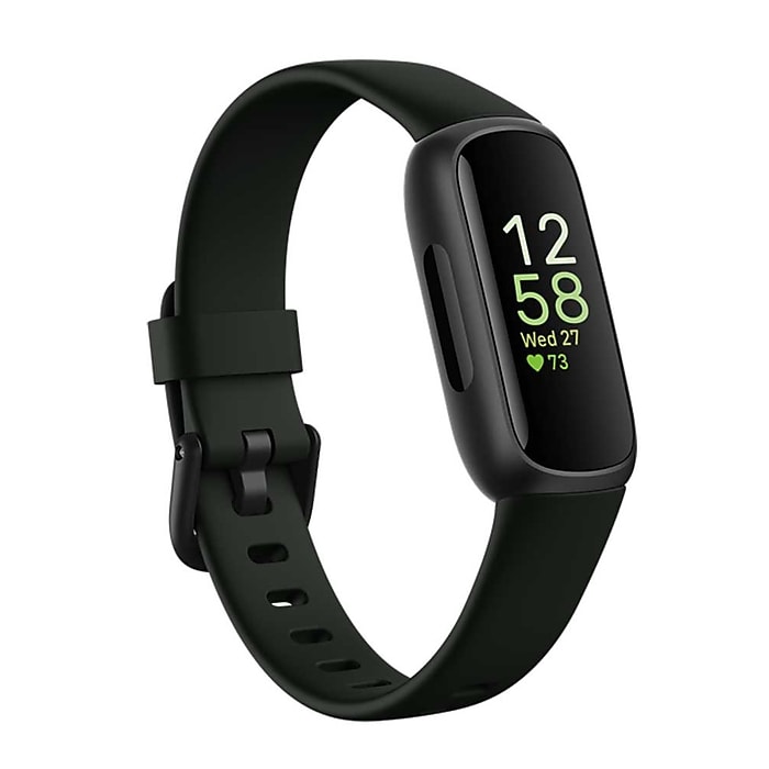 fitbit inspire3　ブラックケース＆ミッドナイトゼンベルト Fitbit Inspire 3 Smart Watch, GPS, 38mm, Aluminum Case, Black
