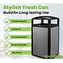Alpine Industries Steel Outdoor Trash Can with Dome Lid, 40 Gallon, Silver, 2/Pack (ALP471-40-SIL-2PK)~#|#~3F9F1DDB-6CCA-4631-B3B9B4A6C3495232_sc7