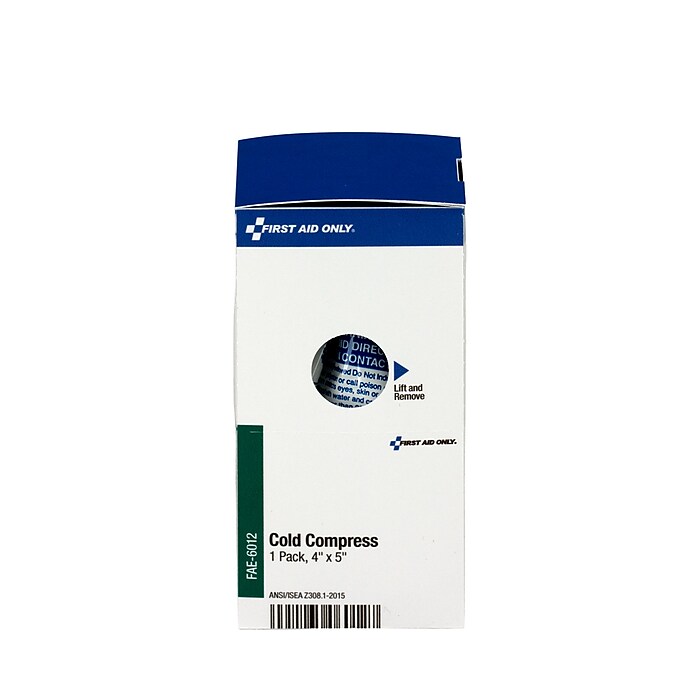 油彩『The Package Left in the Cold』 SmartCompliance First Aid Only Instant Cold Compress, 4
