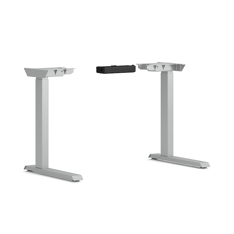 HON Coordinate Height Adjustable Base, 2 Stage, Silver Finish image 1