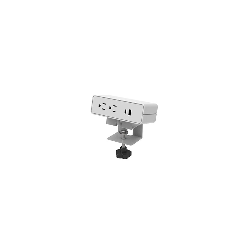 Humanscale NeatHub 2-Outlet, 2-USB Port Power Strip, 68" Cord, White (NH1NAPPCAW) image 1