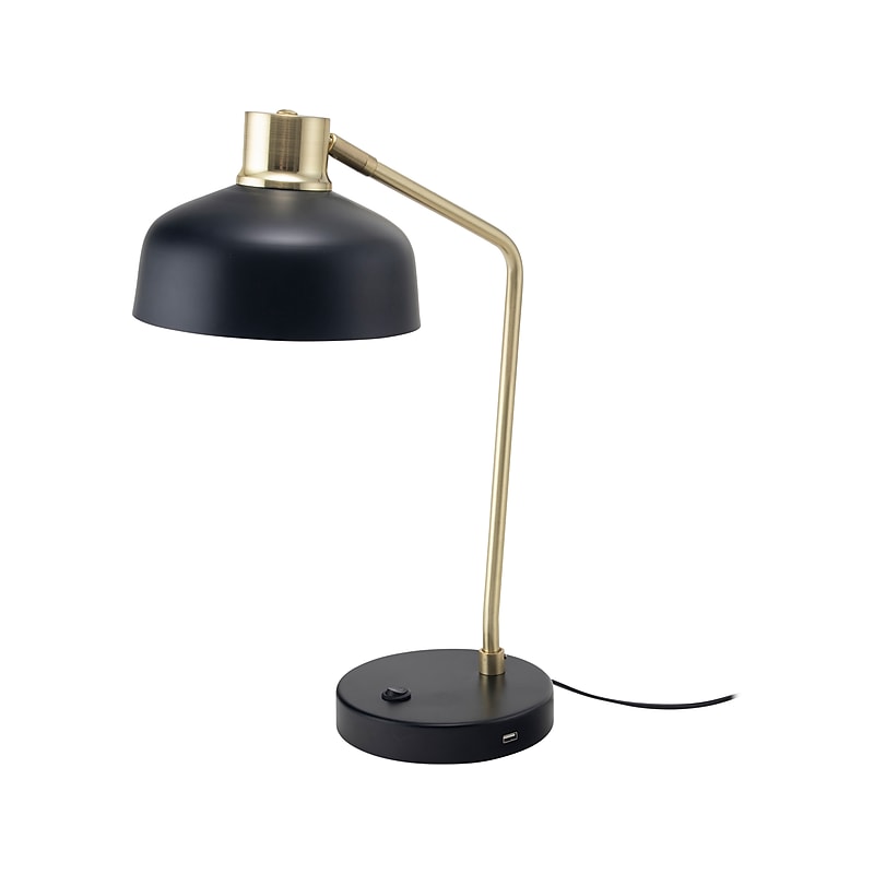 V-Light LED Desk Lamp, 20"H, Gold/Black Matte Metal (SV210815HB) image 1