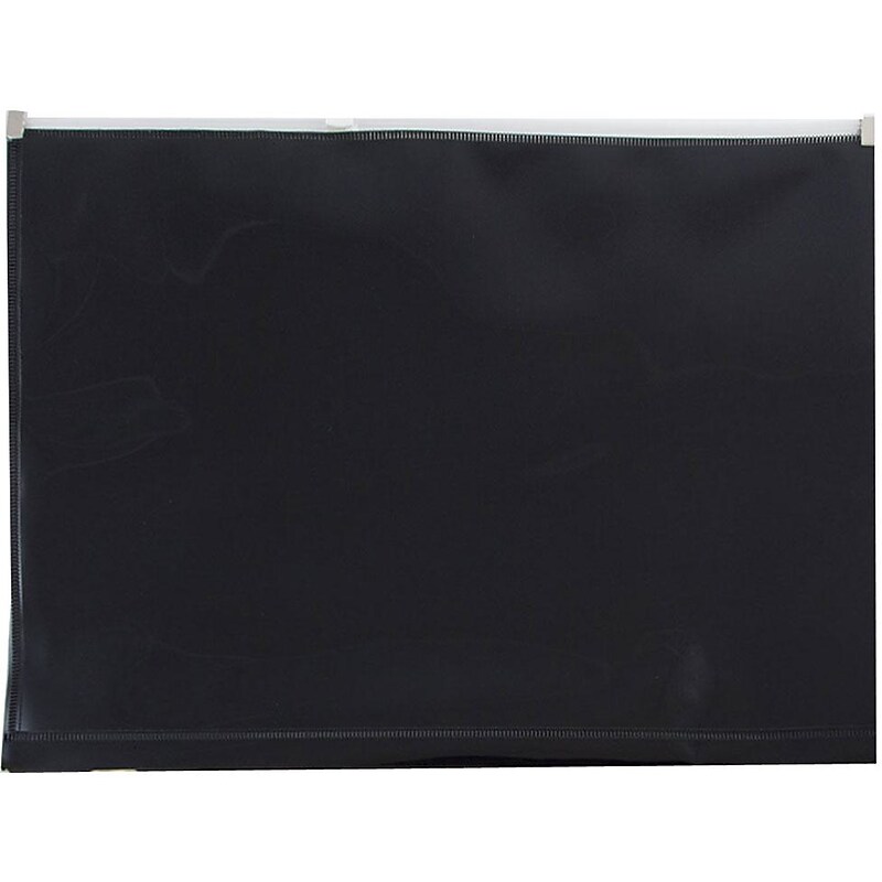 JAM Paper Premium Plastic Document File, 1 Pocket, Letter, Black, 3/Pack (218Z1blx3) image 1