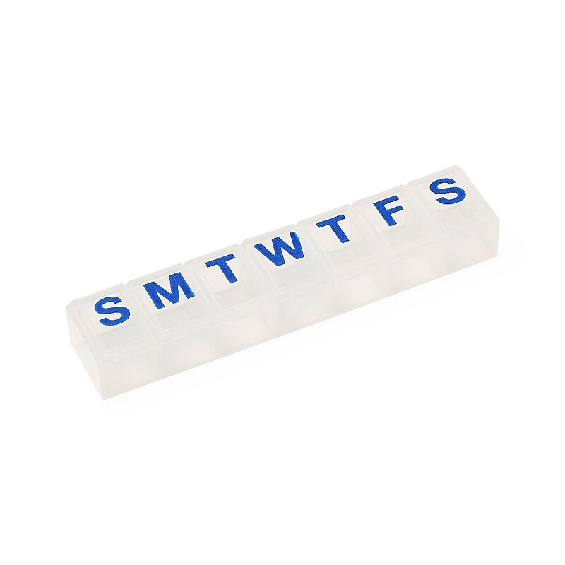 Medline 7-Day Pill Organizer, Clear, 6/Pack (NON36630) image 1