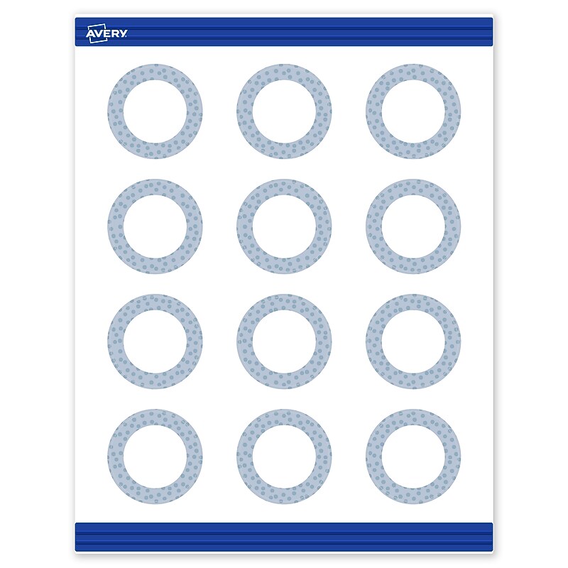 Avery Polka Dots Design Matte Blank Card, White, 120/Pack (S00-F8P) image 1