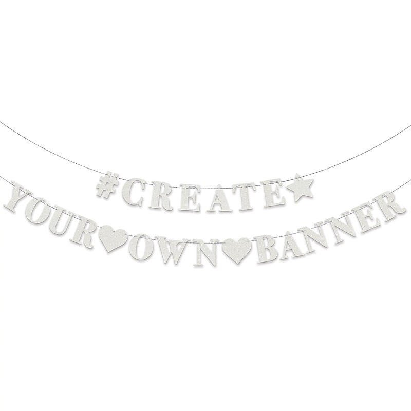 Party City Create Your Own Banner Kit, White (AM120999) image 1