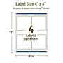 Avery Dissolvable Square Multipurpose Labels, 4" x 4", Off-white, 20/Pack (94100)~#|#~3FC3DCAF-E8E2-4A54-B86EF5C9A224F722_sc7