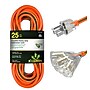 GoGreen Power 25' Indoor/Outdoor Extension Cord, 3-Outlet, 12 AWG, Orange (GG-15225)~#|#~3FC4D882-2D08-4FEE-B5C7B63F3207338F_sc7