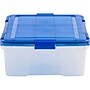 Iris WeatherPro 40 Qt. Latch Lid Storage Bin, Clear/Blue (500202)~#|#~3FC70920-EE8A-4C9B-8B2D2A3F6158115C_sc7