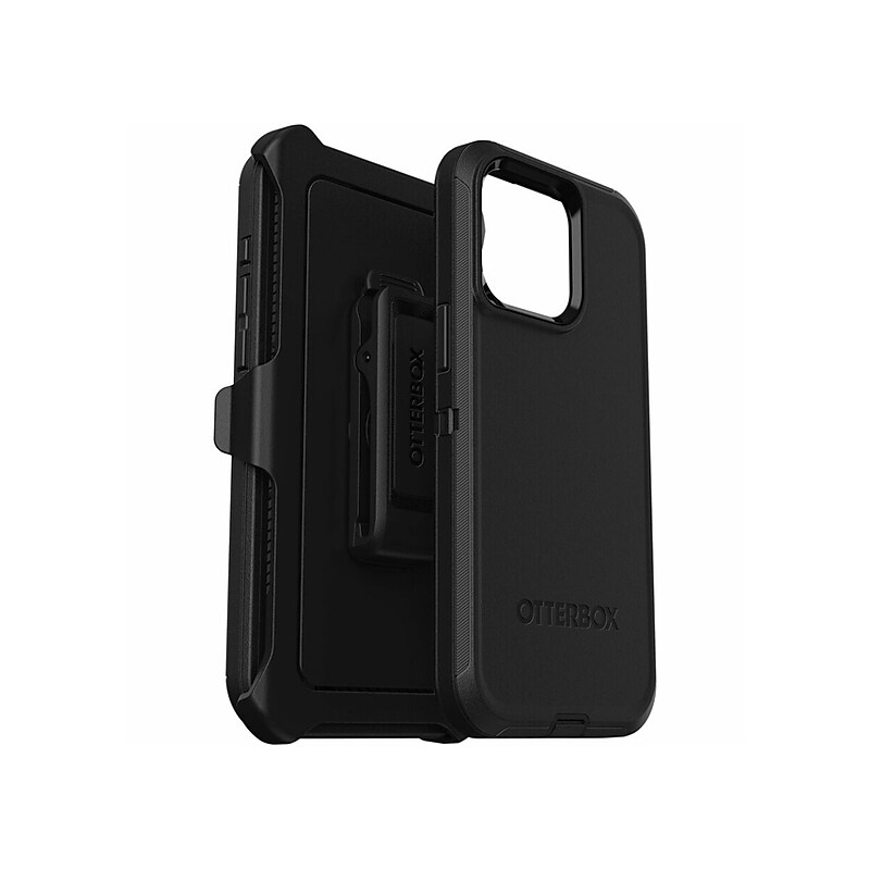 OtterBox Defender Case for iPhone 15 Pro Max, Shock Absorbing, Black (77-92550) image 1