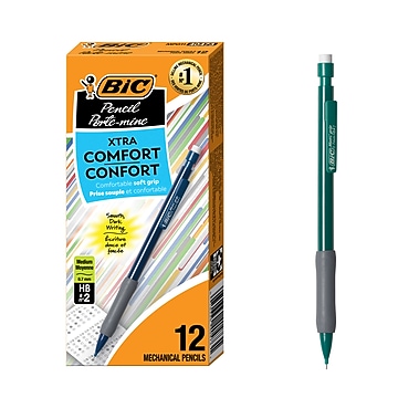 BIC Xtra Comfort Mechanical Pencil, 0.7mm, #2 Hard Lead, 6/Pack