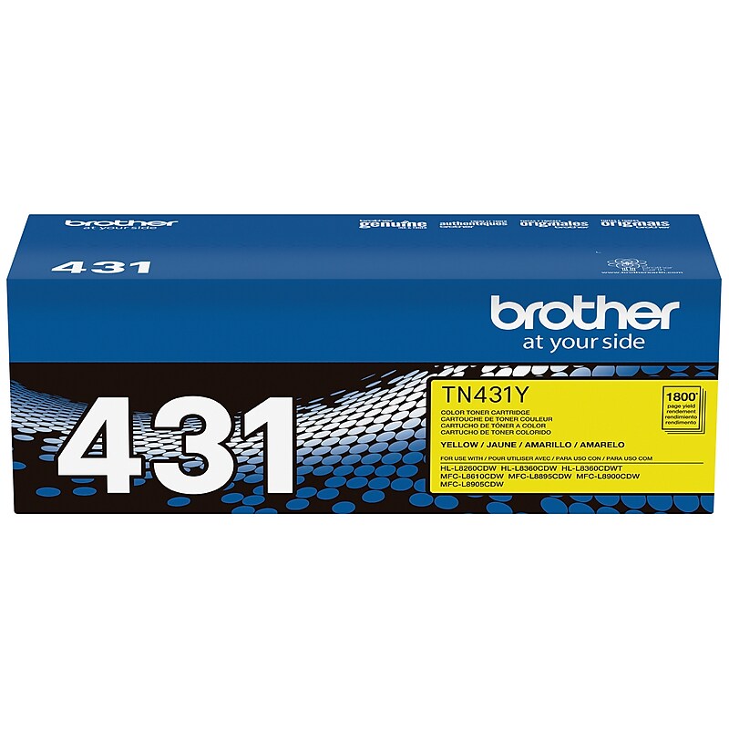 Brother TN-431 Yellow Standard Yield Toner Cartridge   (TN431Y) image 1