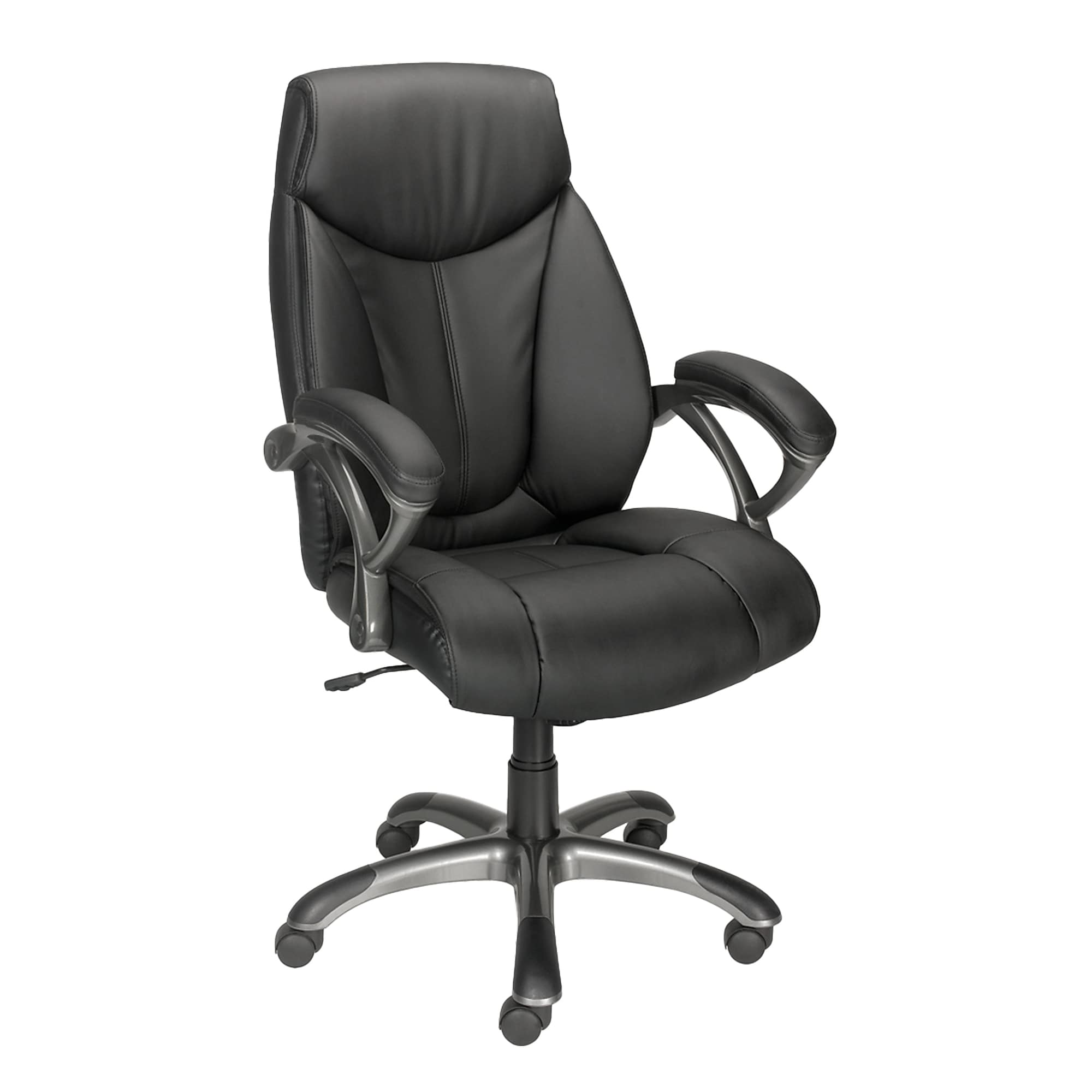 Workplace2.0 Ramsey Ergonomic Bonded Leather Swivel Manager Chair, Black (ST62216) Simolary simolary.com