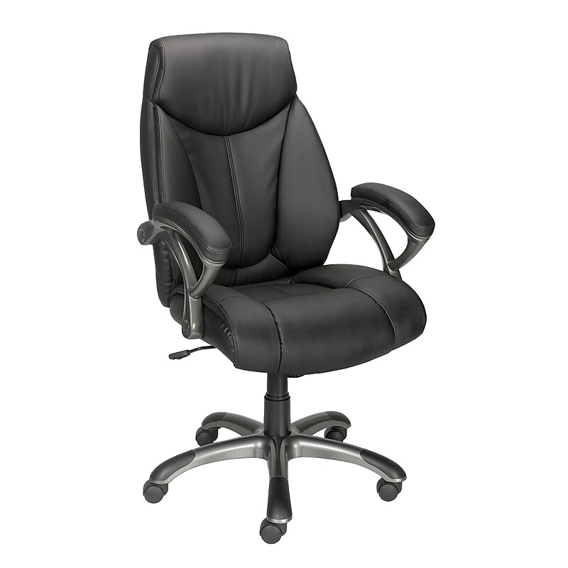Workplace2.0™ Ramsey Ergonomic Bonded Leather Swivel Manager Chair, Black (ST62216) image 1