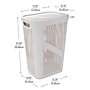 Mind Reader 15.85-Gallon Slim Laundry Hamper with Lid, Plastic, Ivory (HBIN60-IVO)~#|#~3FDD7949-F0C6-4728-B482237F9657CA39_sc7