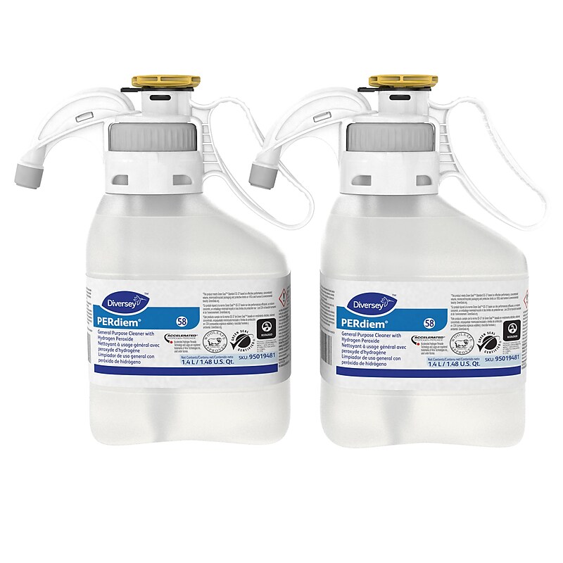 Diversey PERDiem General-Purpose Cleaner with Hydrogen Peroxide, SmartDose, 1.4L, 2/Carton (95019481) image 1