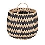 Household Essentials Woven Basket in Handwoven Cattail and Paper Fibers with Pattern, Natural/Black, 2/Set (HHML-6707)~#|#~3FE6D8CD-D3E4-4A7A-81C274C289FE6660_sc7