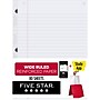 Five Star Reinforced Wide Ruled Filler Paper, 8" x 10.5", 3-Hole Punched, 80 Sheets/Pack (150002/150034)~#|#~3FEF1A4F-A282-4A79-989E96D8A57AA116_sc7