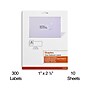 Staples Laser/Inkjet Address Labels, 1" x 2 5/8", Clear, 30 Labels/Sheet, 10 Sheets/Pack, 300 Labels/Box (ST18086-CC)~#|#~3FF1218F-B0A1-43E7-87EB697E9E864608_sc7
