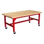 Learniture Ideate Series 72"W x 36"D Butcher Block Table, Beige/Red (LNT-NOR3007BB-RD-PK-SO)~#|#~3FF678AB-26DB-4B84-8FB00F055D0C50AD_sc7