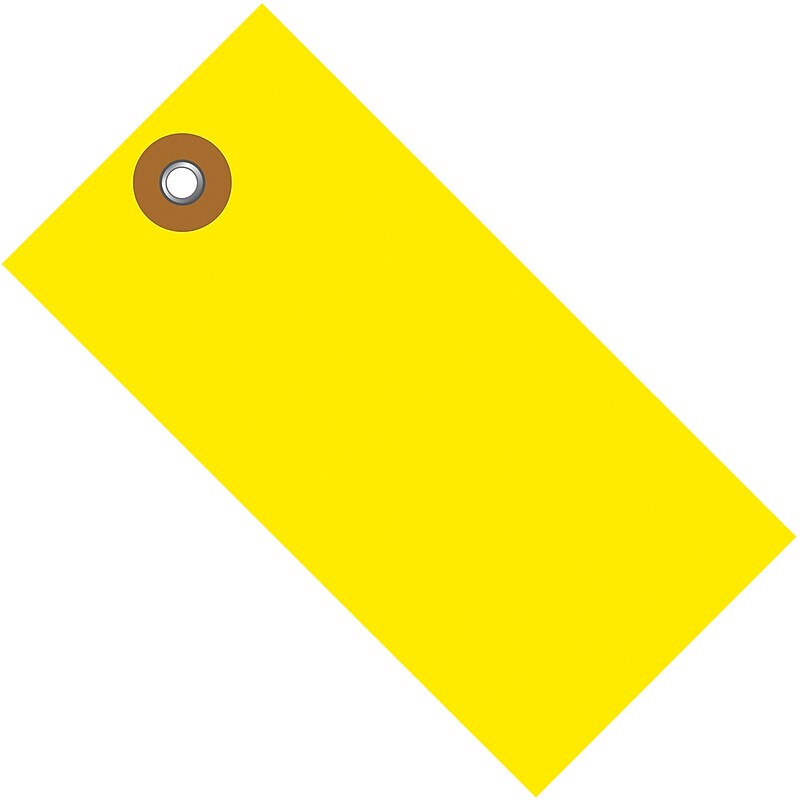 Tyvek Shipping Tag, 4 3/4" x 2 3/8", Yellow, 100/Carton (G14051B) image 1