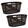 Mind Reader 10.57-Gallon Laundry Basket with Handles, Plastic, Brown, 2/Set (2HHAMP40-BRN)~#|#~3FFB0191-4471-441D-8775AD7D0D4C3BCE_sc7