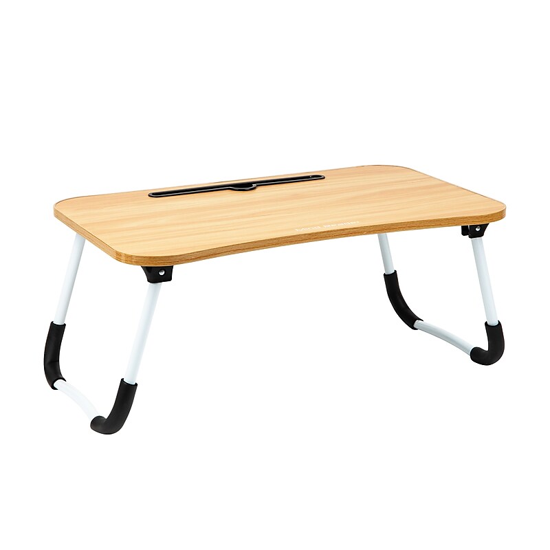 Mind Reader 13.75" x 23.5" MDF/Metal Lap Desk/Laptop Stand With Folding Legs, Beige (LBSTUDY-BEI) image 1