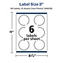 Avery Laser/Inkjet Multipurpose StarburstLabels, 3" Dia, Glossy White, 60/Pack (94609)~#|#~400A5738-195B-4220-A5AB588DBC38F13B_sc7