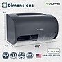 Alpine Industries Side-by-Side Double Roll Toilet Tissue Dispenser, Gray, 2/Pack (452-GRY-2PK)~#|#~40105996-14E7-48E9-BB5E339CFB87DDCB_sc7