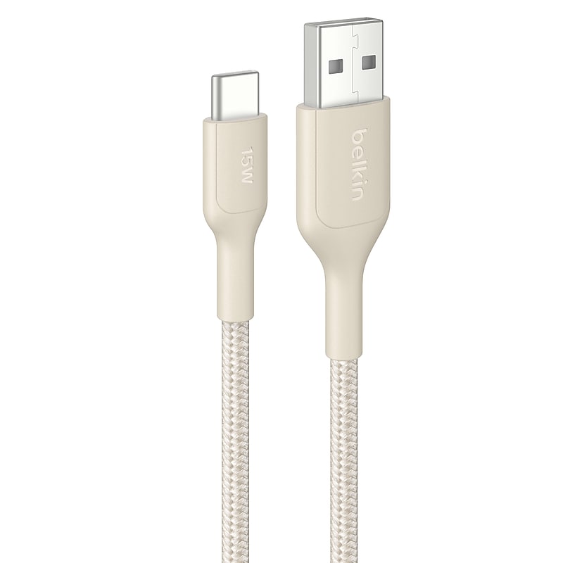 Belkin BoostCharge Pro USB-A to USB-C Charging Cable, 3.3 ft., Sand (CAB022fq1MSD) image 1