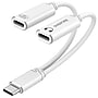 Overtime USB-C to USB-C & C Audio and 100W Charging Splitter Adapter, White (OADCTCCWH)~#|#~401B7E10-5748-48E5-8829DC251F38BFE6_sc7