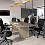 Bush Business Furniture 96W x 42D Boat Shaped Conference Table with Wood Base, Modern Hickory (99TB9642MHK)~#|#~401D5272-1183-49EB-94B7C3BDB8DAFE2B_sc7