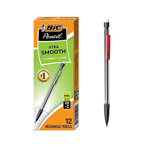 BIC Xtra Smooth Mechanical Pencils, 0.7mm, #2 Medium Lead, Dozen