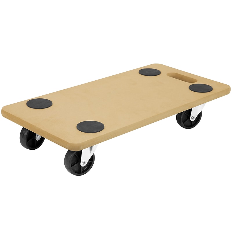 Mount-It! Small Platform Mover Dolly, Holds Up to 220 lbs., Light Brown (MI-925) image 1
