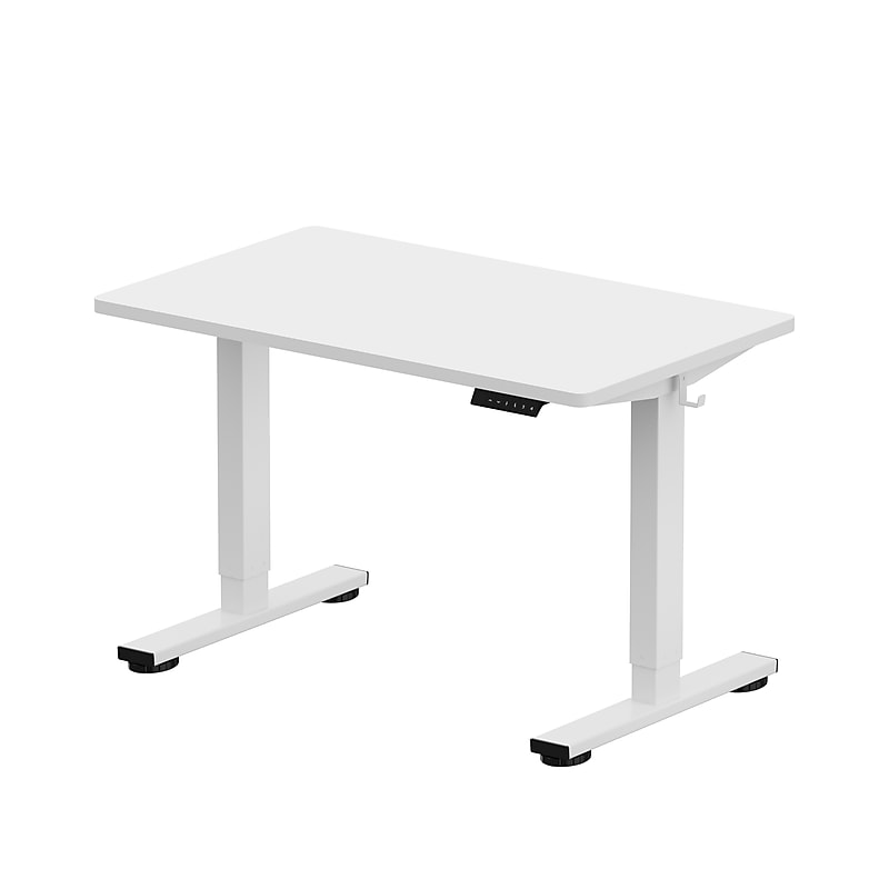 FlexiSpot E2 42''W Electric Adjustable Standing Desk, White (E2W4224W) image 1