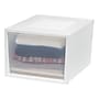 Iris Stackable Storage Drawer, White, 3/Pack (591055)~#|#~4027DE71-852E-4778-A24D3E10F7FB560A_sc7